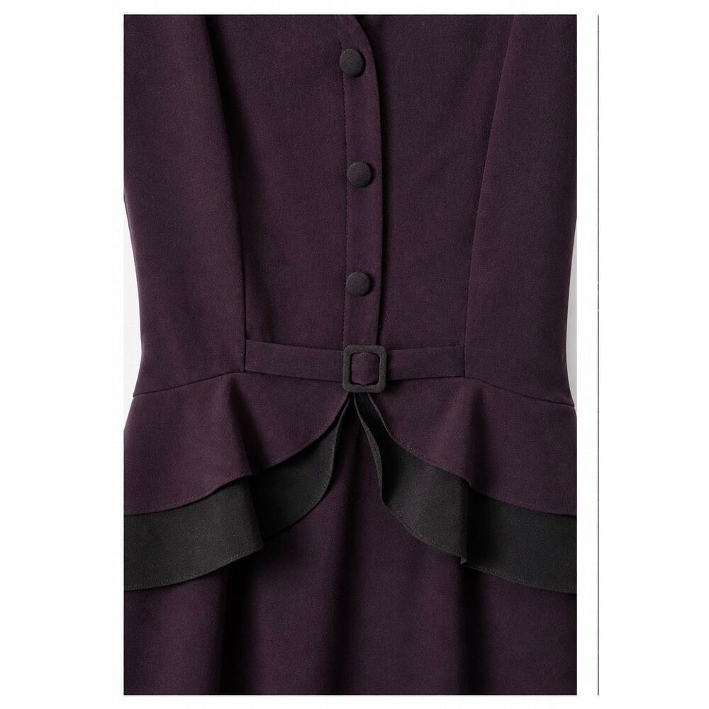 Stop Staring! Purple Peplum Pencil Dress Size M - Picture 4 of 4